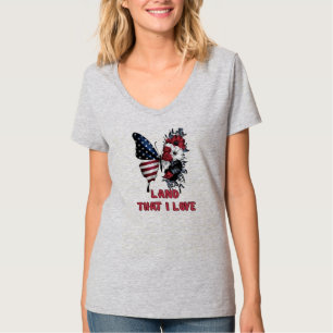 Land Dat Ik Beminn Patriottische Vlinder T-shirt