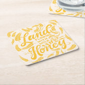 Land dat overvloeit van melk en honing kartonnen onderzetters (Schuin)