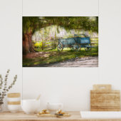 Land - De oude wagen achterin Poster (Keuken)
