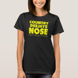 Land Deejays merkt op dat ik een grappige outlaw c T-shirt