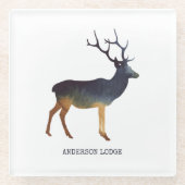 Land Deer Glazen Onderzetter (Voorkant)