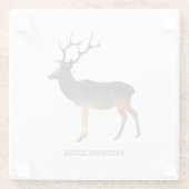 Land Deer Glazen Onderzetter (Achterkant)