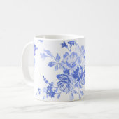 land delft china blauwe witte mok (Voorkant links)