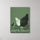 Land Dier Moeder Kip & Chick Pluimvee Keuken Canvas Afdruk (Voorkant)