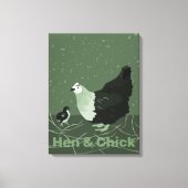 Land Dier Moeder Kip & Chick Pluimvee Keuken Canvas Afdruk (Voorkant)