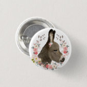 Land Donkey Ronde Button 3,2 Cm (Voorkant /achterkant)