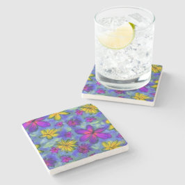 Land Dream Flowers Floral Stone Onderzetter