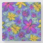 Land Dream Flowers Floral Stone Onderzetter (Voorkant)