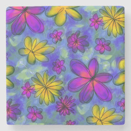 Land Dream Flowers Floral Stone Onderzetter