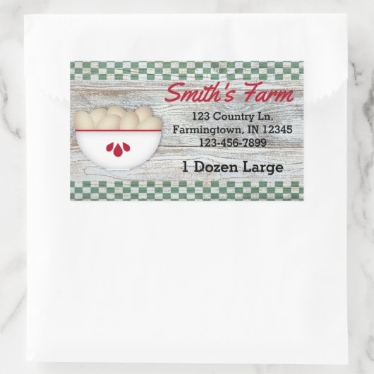 Land Eitjes Aangepaste Sticker (Tas)