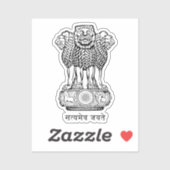 Land Embleem van India Sticker (Vel)