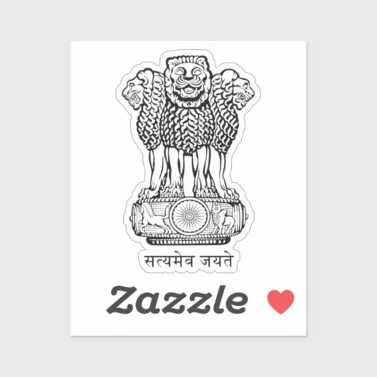 Land Embleem van India Sticker (Vel)