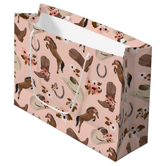 Land en Floral Large Cft Bag Groot Cadeauzakje (Voorkant Gekanteld)