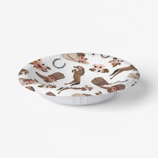 Land en Floral Papieren Kommen (Gebogen)