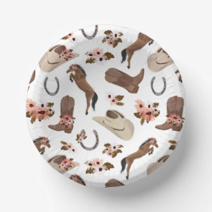 Land en Floral Papieren Kommen