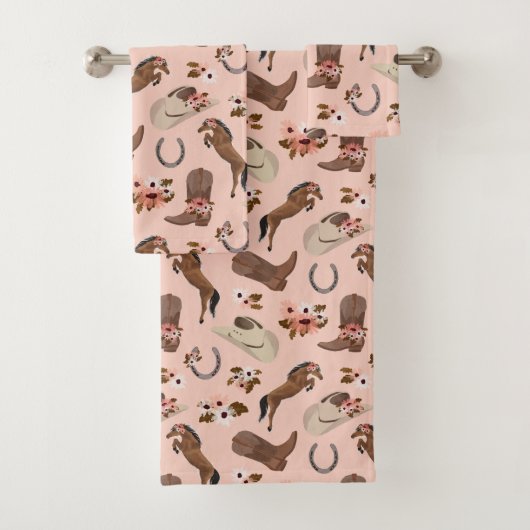 Land en Floral roze Bad Handdoek (Insitu)