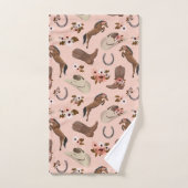 Land en Floral roze Bad Handdoek (Handdoek)