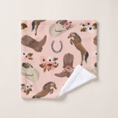 Land en Floral roze Bad Handdoek (Wasdoekje)