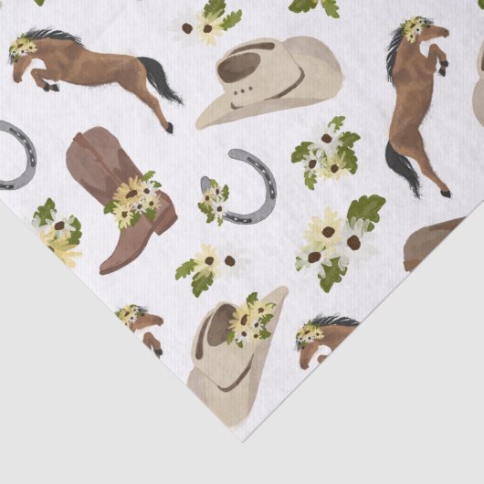 Land en Floral Tissuepapier (Detail)