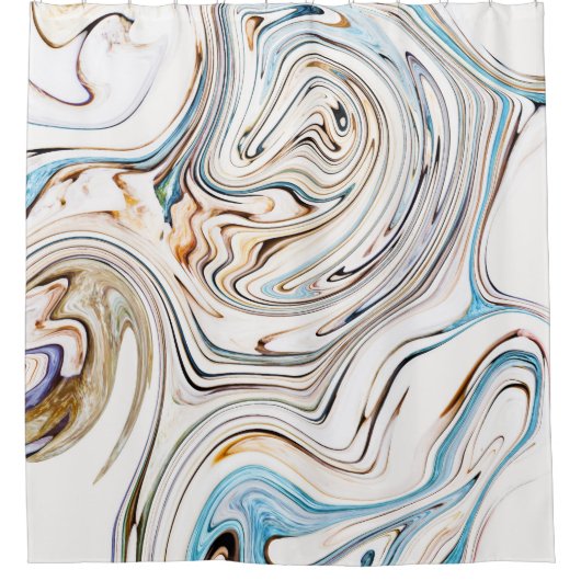 Land en oceaan douchegordijn (Voorkant)