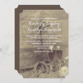 Land en rustieke bruiloft kaart (Voorkant / Achterkant)