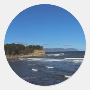 Land en Water Ronde Sticker
