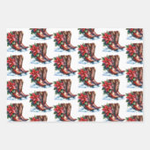 Land en Western kerstfeest Inpakpapier Vel (Voorkant 3)