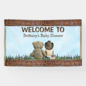 Land en Western Lil Cowboy & Teddy Bear Spandoek (Horizontaal)