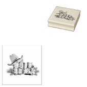 Land- en Westerne bijtende boeken en Petten Christ Rubberstempel (Gestempeld)