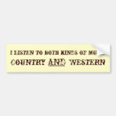 Land en Westerne Bumpersticker (Voorkant)