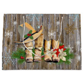 Land en Westerne Cowboy Boots Kerst Groot Cadeauzakje (Voorkant)