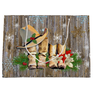 Land en Westerne Cowboy Boots Kerst Groot Cadeauzakje