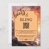 Land en Westerne laarzen Vrijgezellenfeest Kaart (Achterkant)