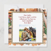 Land en Westerne romantische Valentijnsdag Feestdagenkaart (Achterkant)