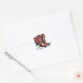 Land en Westerne rustieke cowboylaarzen kerst Ronde Sticker (Envelop)