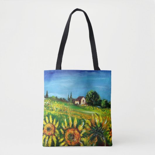 LAND- EN ZONNEMERS IN TUSCANY TOTE BAG (Voorkant)