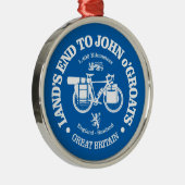 Land End to John o'Groats (fietsen) Metalen Ornament (Rechts)