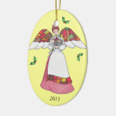 Land Engel (Rood) Ornament (Links)