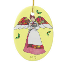 Land Engel (Rood) Ornament