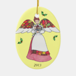 Land Engel (Rood) Ornament