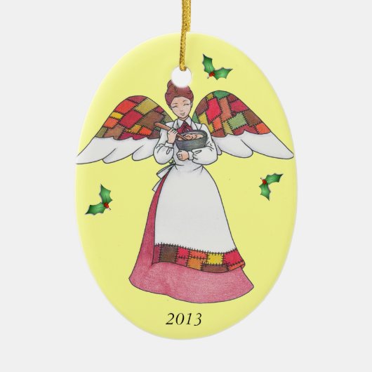 Land Engel (Rood) Ornament (Voorkant)