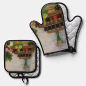 Land Fair Groenten Ovenwant & Pannenlap Set (Voorkant / Achterkant)