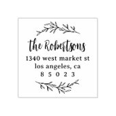 Land Familie Script Botanisch retour adres Rubberstempel (Afrduk)