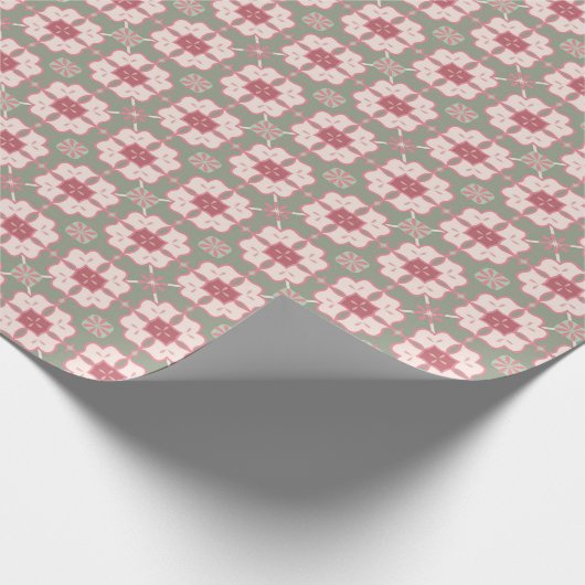 Land Floral Block  Tiled Pattern Cadeaupapier (Hoek)