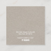 Land Floral Boho Kraft Stud Earning Display Vierkante Visitekaartje (Achterkant)