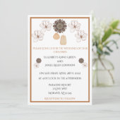 Land Floral Boho Wedding Invitation Kaart (Staand voorkant)
