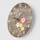 Land Floral Brown Pine Grote Klok (Hoek)