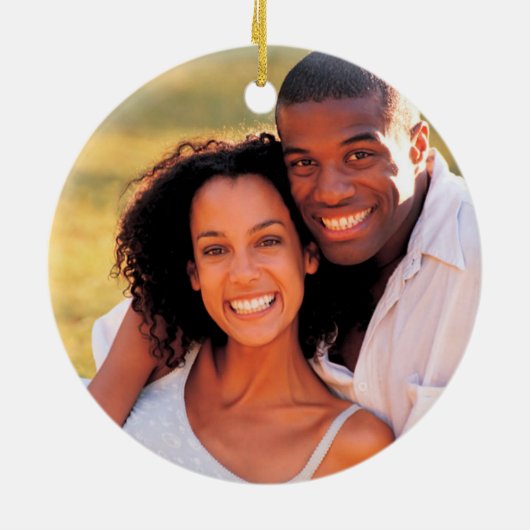 Land Floral Eerste Kerstmis trouwde Mr & Mrs. Keramisch Ornament (Achterkant)