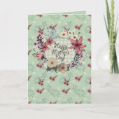 Land Floral Gingham Check Mint Green | Moeder Kaart (Voorkant)