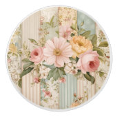  land Floral Keramische Knop (Voorkant)